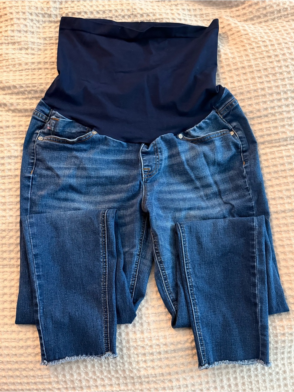 Vigoss Navy Panel Dark Blue Maternity Skinny Jeans